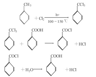 甲苯氯化水解法的反应方程式